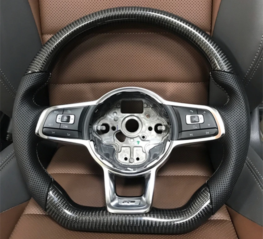 Рулевое колесо из углеродного волокна для GOLF MK7.5 R Golf MK7 рулевое с перфорацией кожи