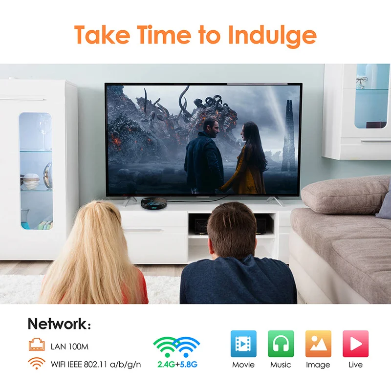 HK1MAX Android 9 0 Smart TV Box 2 4G/5G Wifi RK3328 четырехъядерный BT 4 телеприставка + 32 ГБ/4 64 Гб 4K 1080P