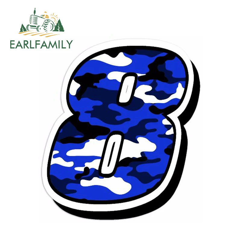 EARLFAMILY 13 см x 10 см автомобильный Стайлинг гоночные номера виниловая камуфляжная синяя наклейка для мотокросса ралли Авто Мото Автомобиль велосипед ATV автомобильный стикер - Название цвета: Style I