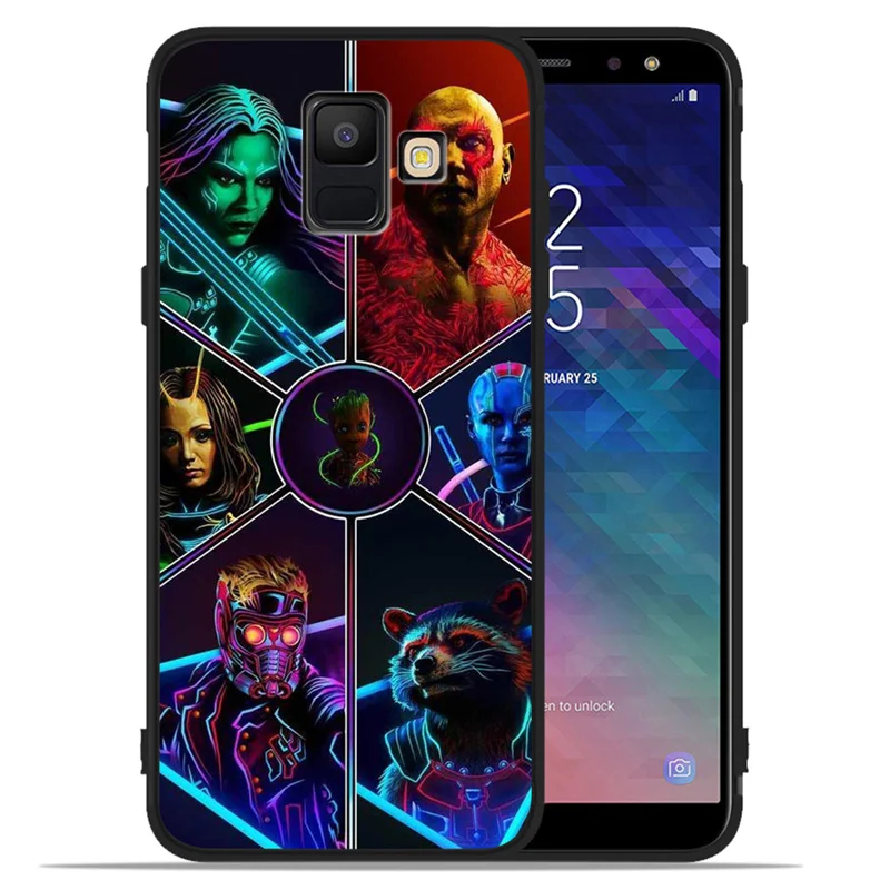 С подвесками в виде милых с принтами "Marvel", "Мстители", Groot для samsung Galaxy A9 A8 A7 A6 A5 A3 J3 J4 J5 J6 J8 плюс чехол для телефона чехол Coque Etui