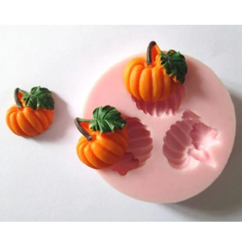 Милый Хэллоуин десерт торт плесень силиконовые 3D DIY Тыква помадка шоколадный