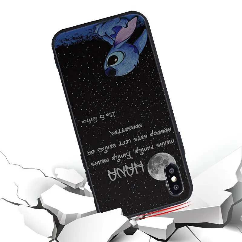 Lilo Stitch Ohana чехол s Мягкий силиконовый чехол для iPhone 11 Pro Max XR XS 5S SE 6 6S 7 8 Plus чехол для телефона TPU Capinha Coque