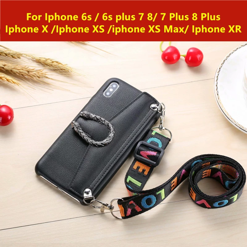 Роскошный кожаный чехол-кошелек для iphone X XS XR MAX задняя крышка 6S 6 7 8 Plus чехлы с