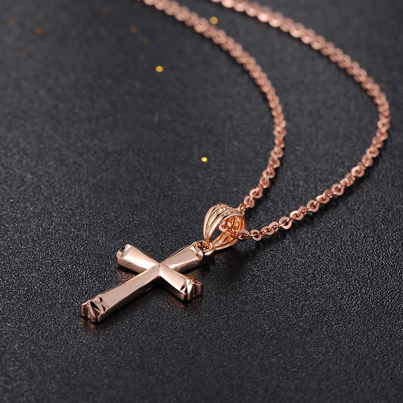 Новинка 2020 женское колье из розового золота 18K подходящее ко всему модное простое