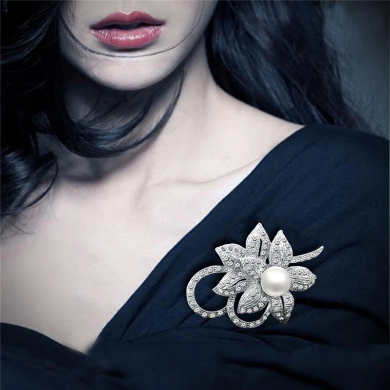 Имитация жемчуга большой бант винтажный стиль аксессуары кристаллы 1 шт брошь
