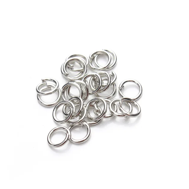 Rhodium 200 шт./лот 3/4/5/6/7/8/9/10 мм металлический DIY ювелирных изделий Открыть Один петли соединительные кольца и Разделение кольцо ювелирных изделий Аксессуары - Цвет: Rhodium