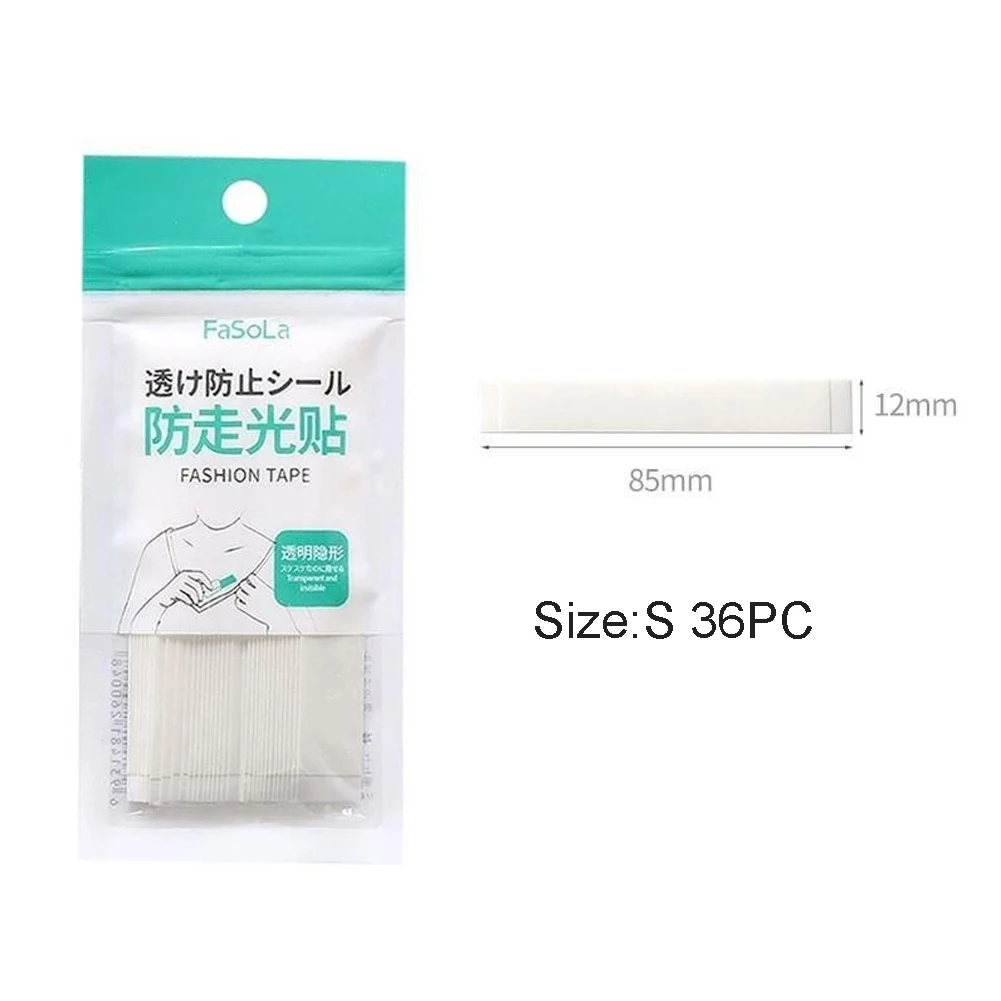 Белый 36 шт парик секретные удобные липкие чашечки для женщин тело мода наплечный ремень Toupee двухсторонняя невидимая лента платье прозрачное - Цвет: Белый