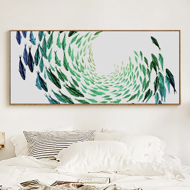 FGHGF простая жизнь Zen абстрактный рыба плакат на холсте картина художественный