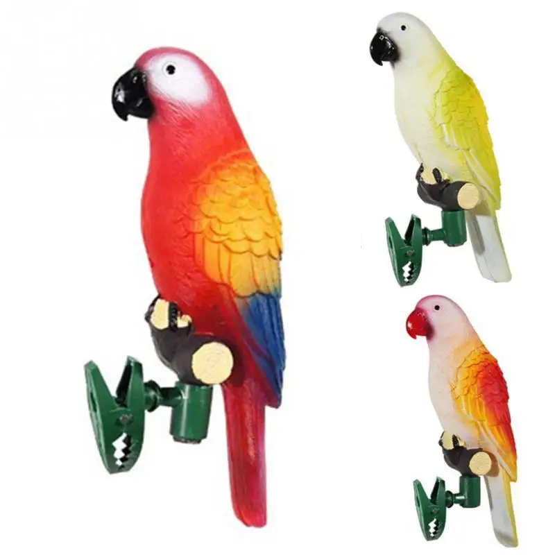 4 шт./лот Солнечный садовый светильник в форме попугая уличный водонепроницаемый