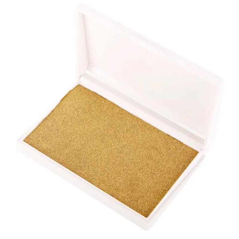 1PC Baby Handprint Footprint Kit Paw Print Pad Photo Frame Touch Ink Pad Baby Items Gifts Newborn Souvenirs Casting Ink Pad - Цвет: gold