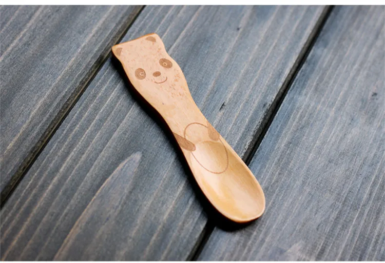 Новинка деревянные для мороженого ложка с милыми животными детей мороженое