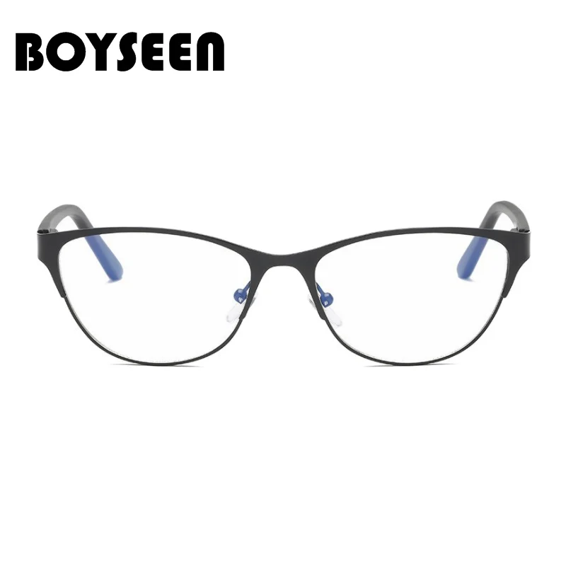 BOYSEEN Flat light cat eye glasses computer eye protection flat mirror men and women frame glasses reading glasses 801