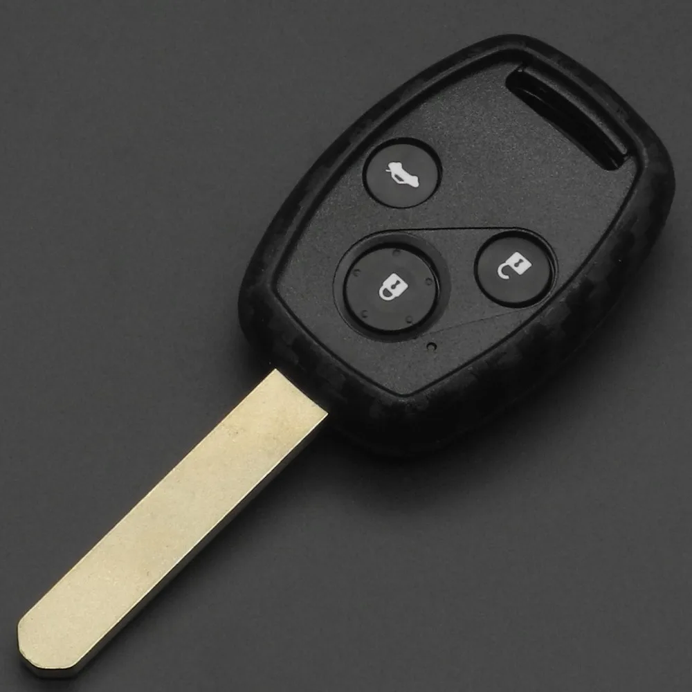 jingyuqin 2/3 Buttons Remote Carbon Silicone Car Key Case Cover Shell For Honda CIVIC JAZZ Pilot Accord CR-V Holder | Автомобили и