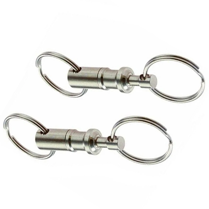 2 pieces Removable Double Keychains Iron nickel double detachable keychain Keychain Rotating Ring | Украшения и аксессуары