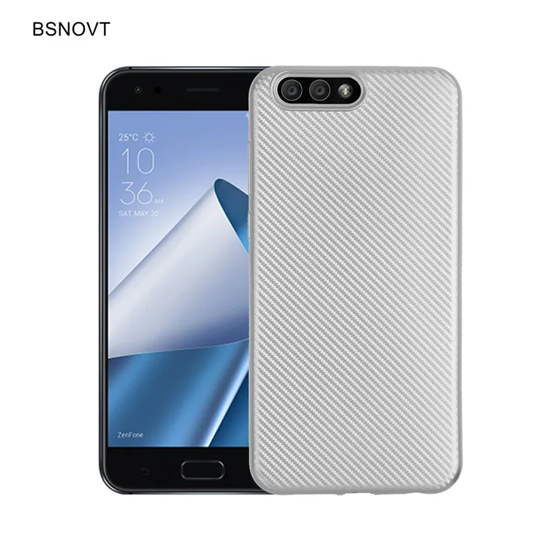 BSNOVT Asus ZenFone 4 ZE554KL Cover Shockproof Soft Carbon fiber Slim TPU Phone Case For Fundas 5.5&quot |