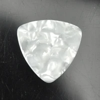 100pcs medium 0 71mm 346 rounded triangle guitar picks plectrums celluloid pearl white