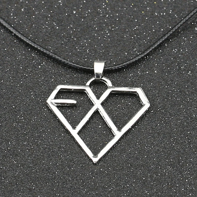 Ожерелье EXO в стиле KPOP звезда Корея супер браслет сердце любовь модная серебряная
