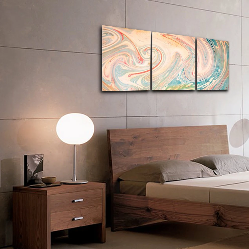 Современный 3 Панель абстрактный граффити стены художественный плакат HD печать