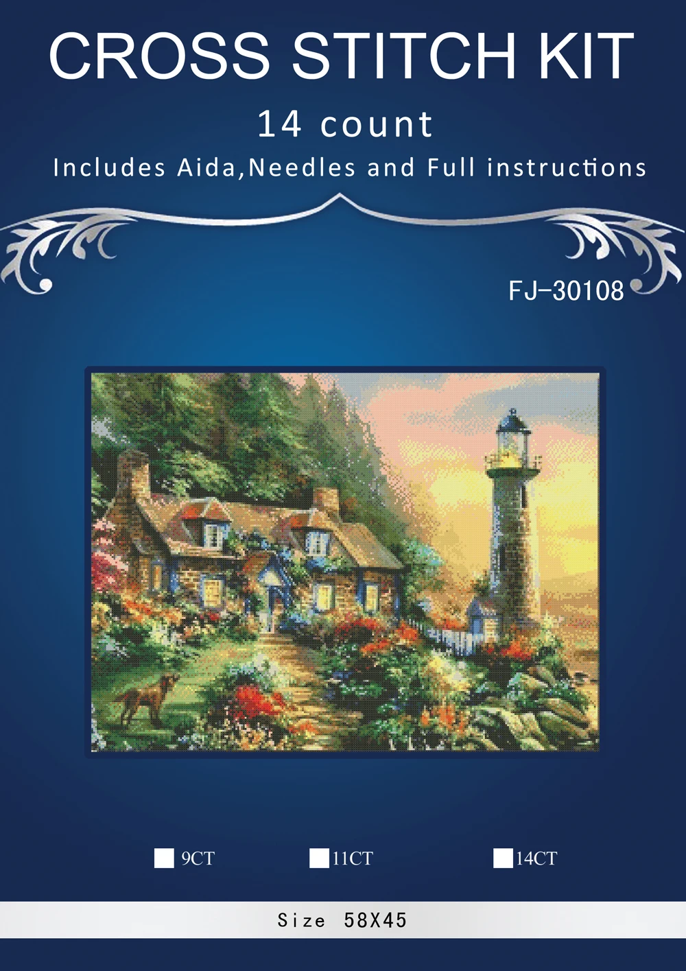 Top Quality Lovely Cute Counted Cross Stitch Kit Seaside Retreat Painter Artist and Wooden House dim 3517 | Дом и сад