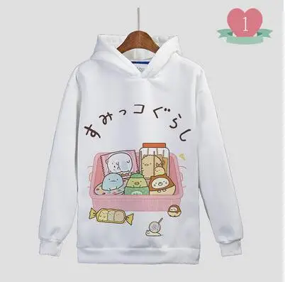 Sumikko gurashi/семейная осенне-зимняя толстовка с капюшоном для мамы, женские и мужские для мальчиков и девочек, детская рубашка детские футболки, одежда - Цвет: 1