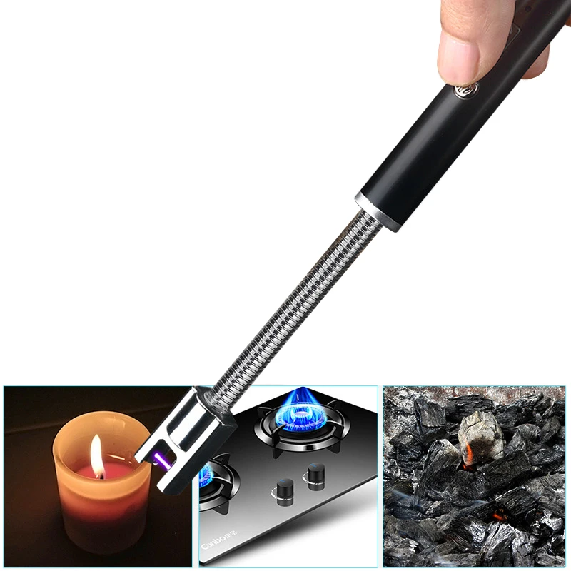 Более длинная гибкая плазменная дуговая зажигалка светодиодный дисплей батареи