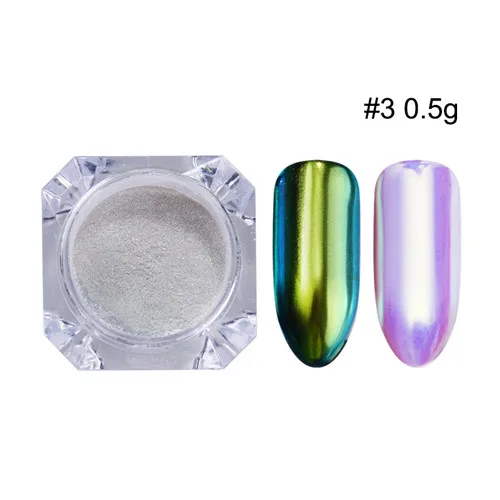 0.5g Color 3 Николь дневник Аврора неоновый блеск для ногтей Хамелеон блестящая пудра зеркальное искусство ногтей пылезащитный пигмент - Цвет: 0.5g Color 3