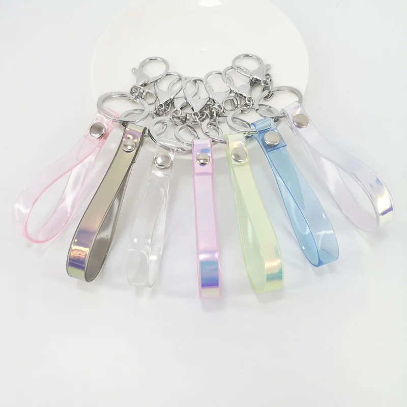 

New laser PU key chain decoration car key alloy buckle ladies luggage accessories pendant