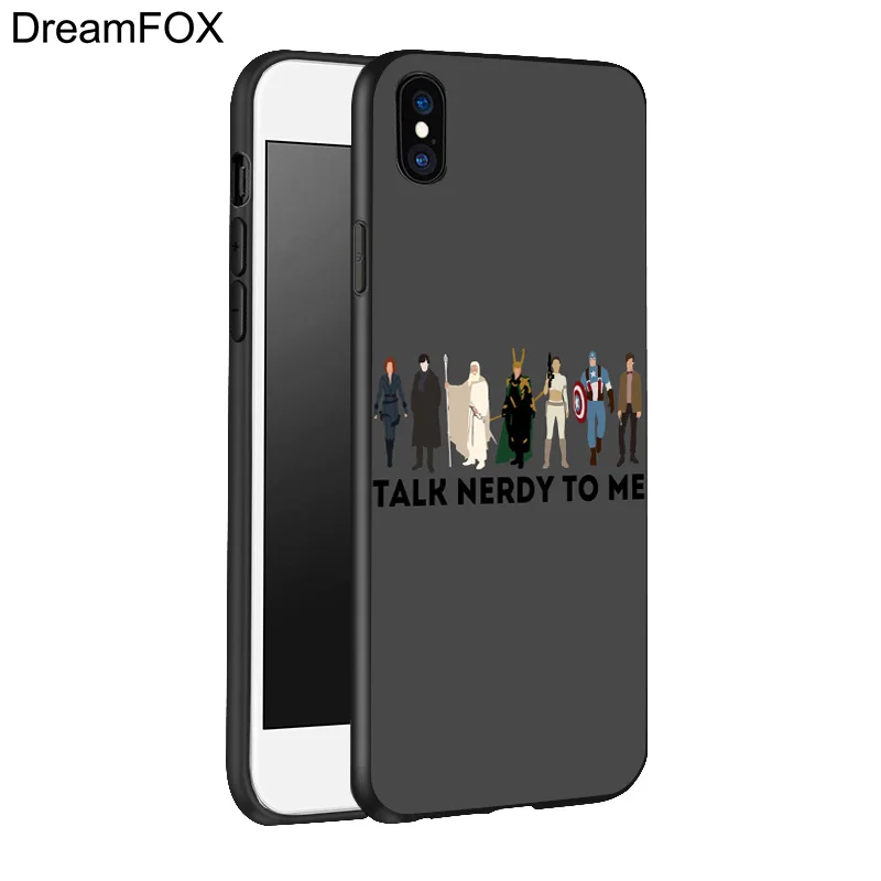 DREAMFOX K221 talk nerdy to me черный мягкий силиконовый чехол из ТПУ для Apple iPhone 11 Pro XR XS Max X 8 7 6