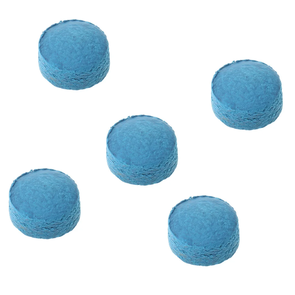 5 Pieces 10mm/0.39inch Blue Diamond Leather Glue-on Snooker Pool Billiard Cue Tips for Indoor Games Accessories | Спорт и
