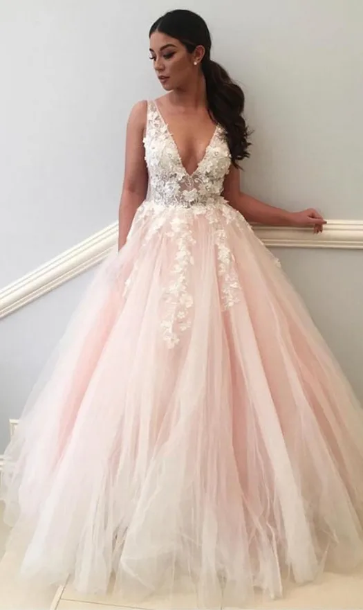 Скромные розовые платья для выпускного вечера с v образным вырезом 2019 vestidos de fiesta