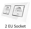 3 EU Shuko розетка адрельная панель роскошная белая Хрустальная стеклянная Тройная рамка 16А штепсельная вилка EU Shuko стандартная настенная розетка с креплением в виде когтей