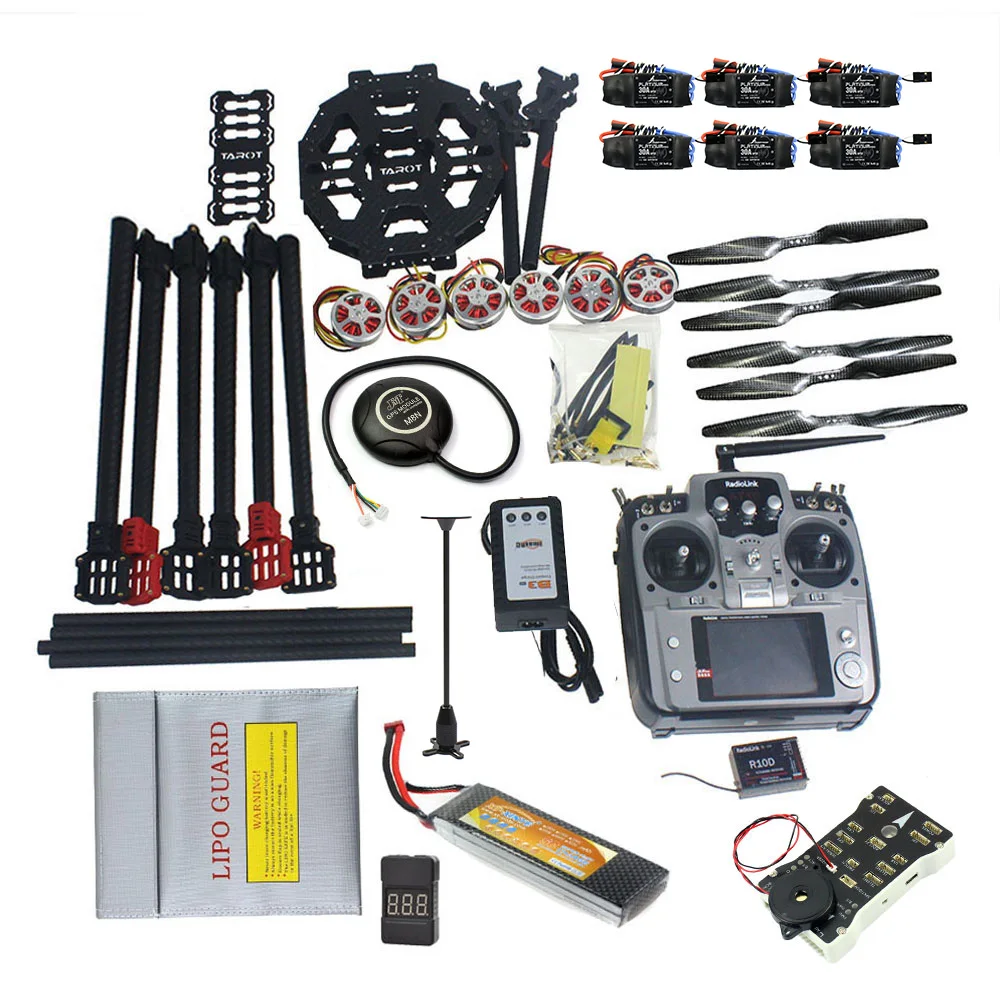 DIY гексакоптер ARF/PNP полный комплект gps Дрон Таро FY690S рама 750KV двигатель PIX 2.4.8 32 бит Контроллер полета AT10 передатчик