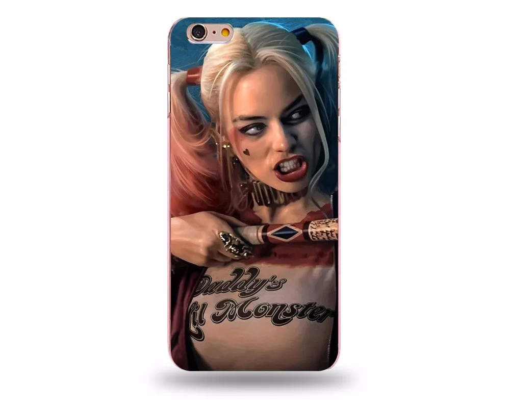 IMIDO 2017 Harley Quinn Cover For Iphone 7 6s Case Transparent Hard PC Coque Phone Bag 5s Plus Fundas |