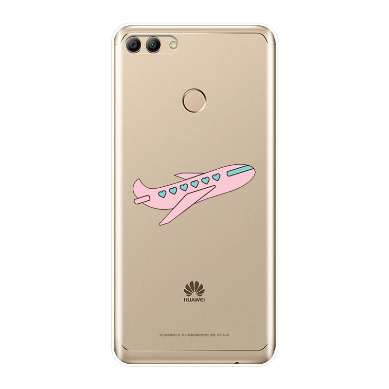 Мягкая задняя крышка для huawei Y5 Y6 Y7 Prime 2018 Y9 2019 самолет звезда милый чехол телефона