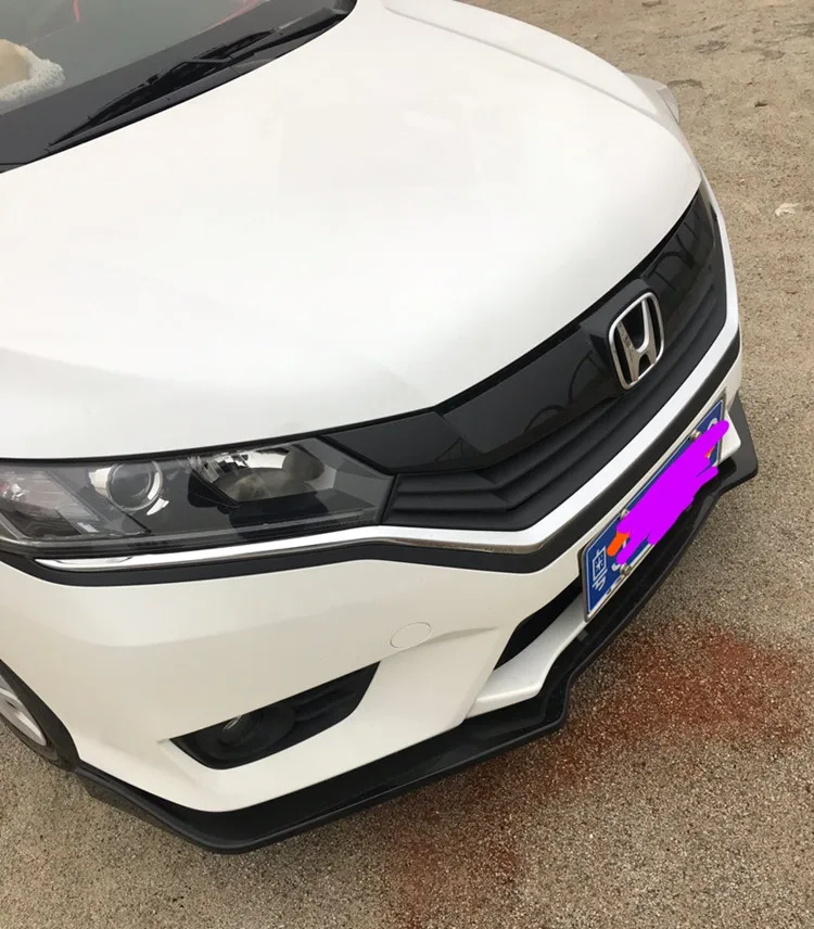 Для Honda City- передний бампер диффузор протектор кузова Комплект спойлер бампер автомобиля Передняя Лопата столкновения Спорт черный
