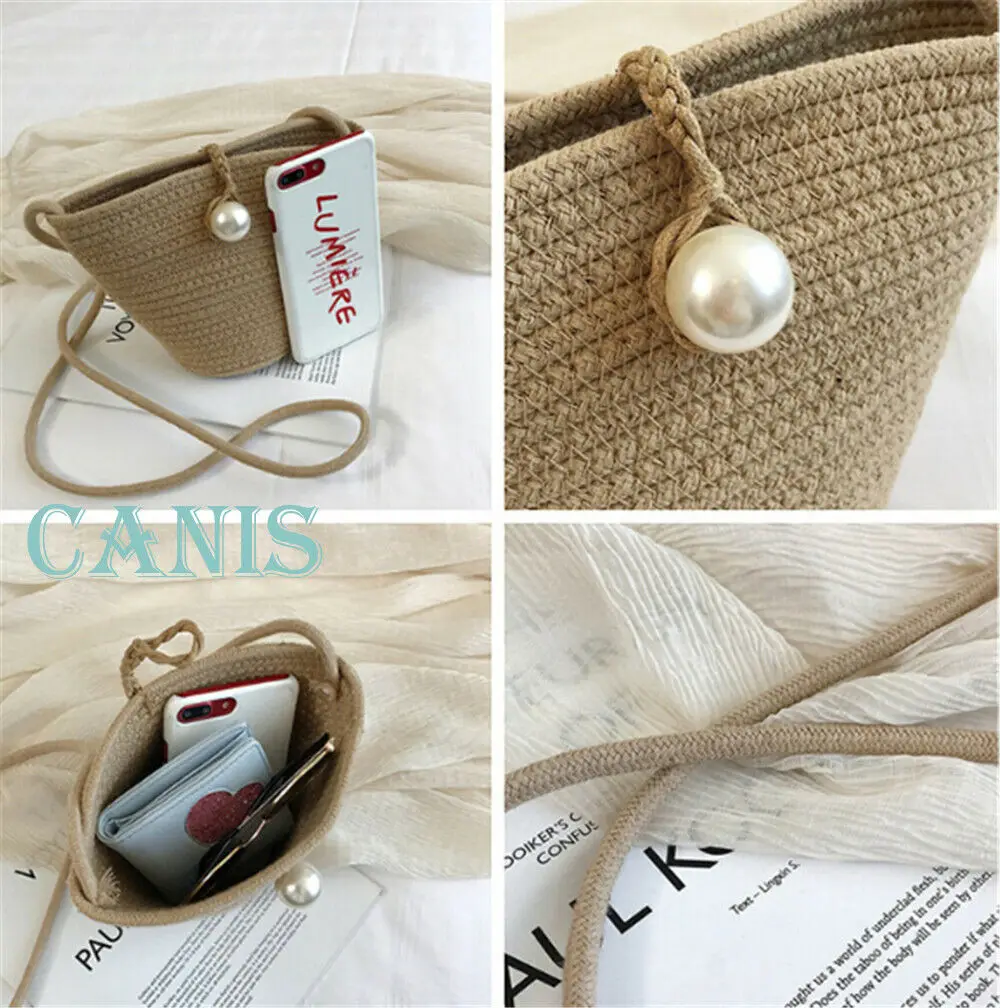 Женская плетеная Сумка из ротанга круглая Соломенная пляжная сумка в богемном