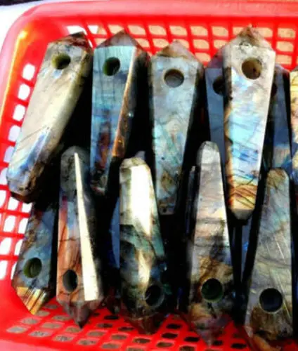 1 шт. трубка для курения с натуральным лабрадоритом + кисть 3 фильтра|stone pieces|stone