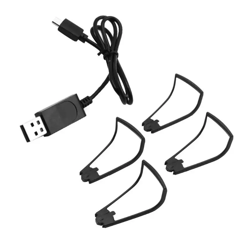 ALLOET черный пропеллер защитные кольца набор usb кабель для зарядки аксессуары функция зарядки защита пропеллера для SG106 Радиоуправляемый Дрон
