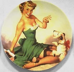 FF Гил элвгрен pin-up девушки эротические постеры настенная подвесная декоративная тарелка художественное керамическое ремесло фоновое украшение Ренессанс - Цвет: FF