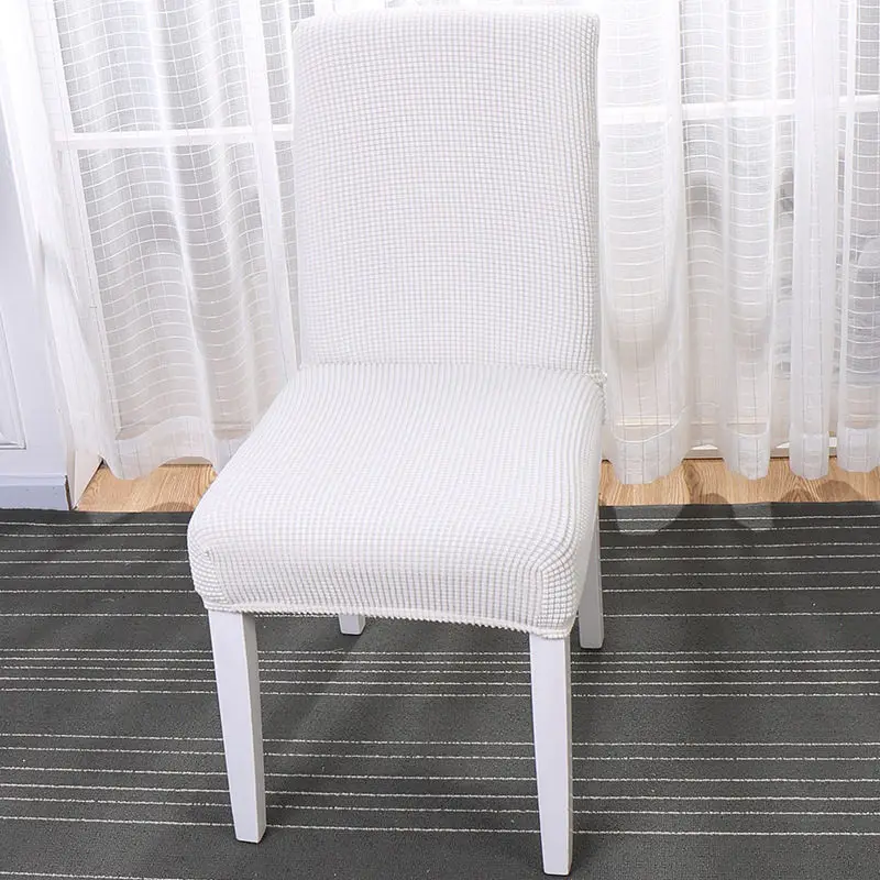 white size M 2 шт. Европейский теплый чехол для стула для столовой Съемный Анти-грязный кухонный Чехол для стула Пастораль гостиничный Чехол для стула чехол для сиденья - Цвет: white size M
