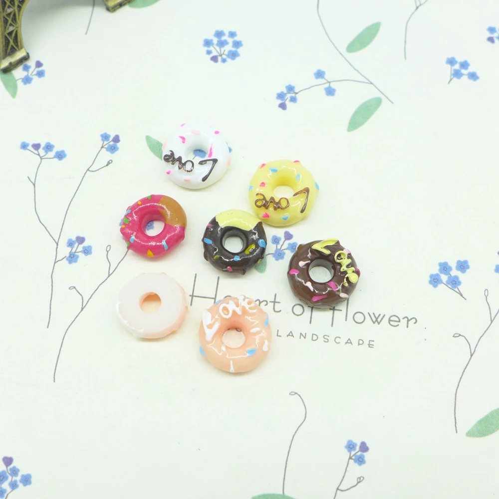 Пончики Flatback кабошоны из смолы для рукоделия diy аксессуары волос Чехол