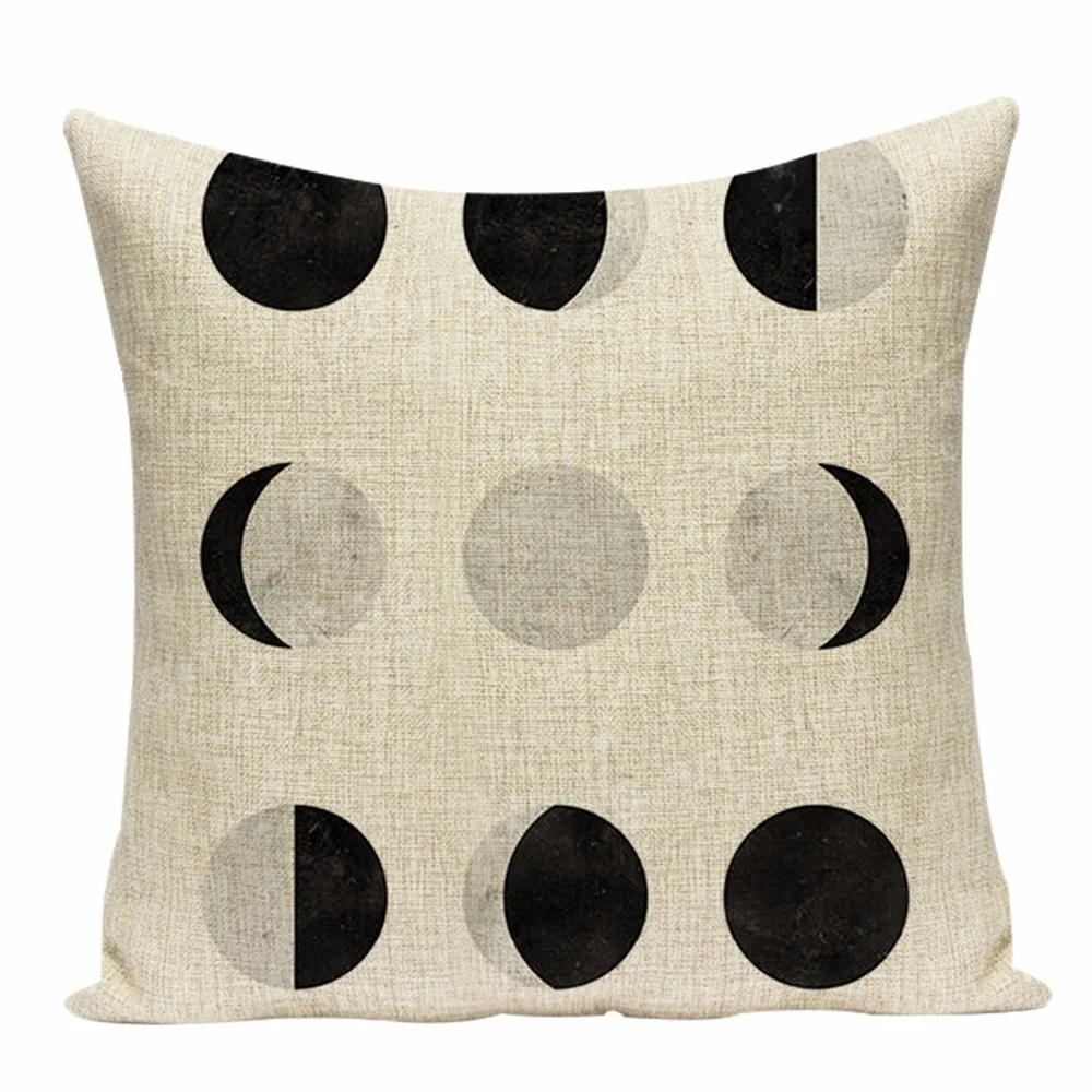 Черно белая линия искусственная Геометрическая Прямая поставка наволочка