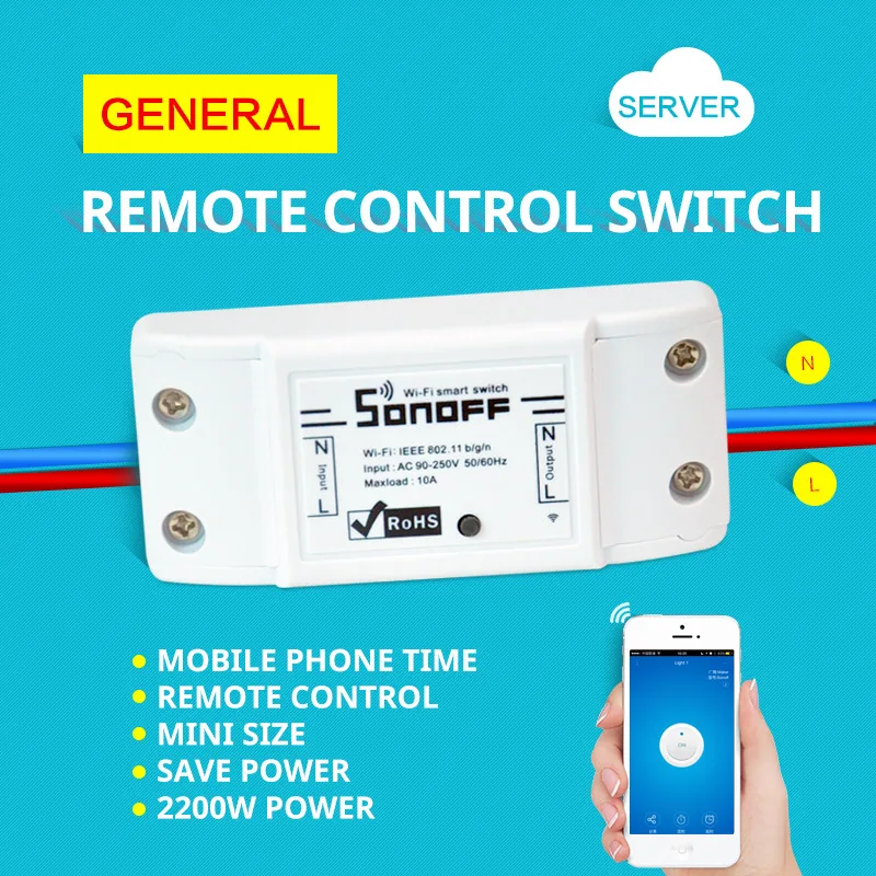 Умный Wifi переключатель Sonoff DIY дистанционный беспроводной умный Domotica выключатель