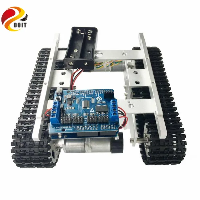 DOIT WiFi Android iOS телефон приложение T100 гусеничный Танк шасси на основе ESPduino комплект