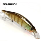 Рыболовная приманка Bearking Bk17-M120, гольян, 1 шт., 120 мм, 18 г, 0-18 м, качественная профессиональная приманка для подтяжки, твердая приманка с 3 крючками