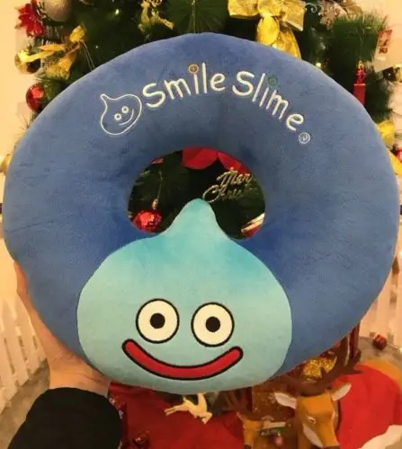 Новинка подушка в виде слайма Dragon Quest с улыбкой для головы плюшевая кукла мягкая