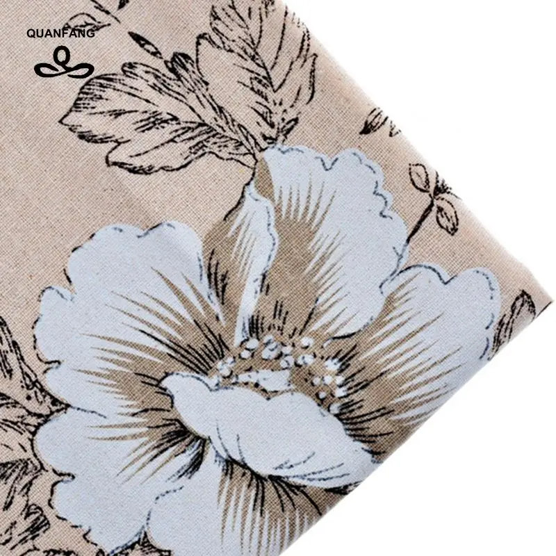 

Ткань QUANFANG из хлопка и льна для детской ткани, ткань для дивана, занавесок, мебельных чехлов, измерителей 100x145 см