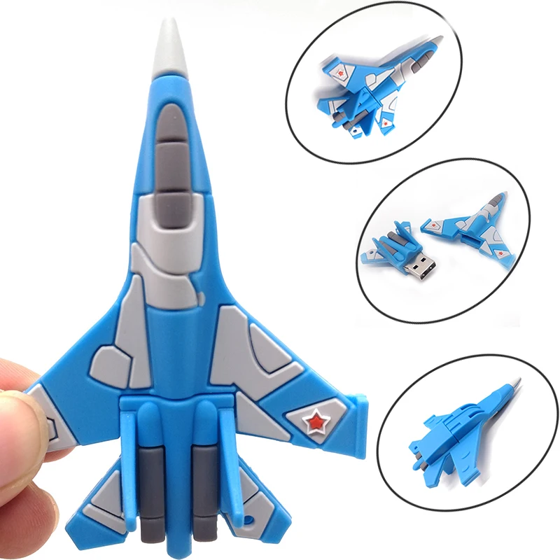 Флэш накопитель модель самолета usb 2 0 флэш мультяшный вертолет u диск 64 ГБ 32 16 8 4 Гб