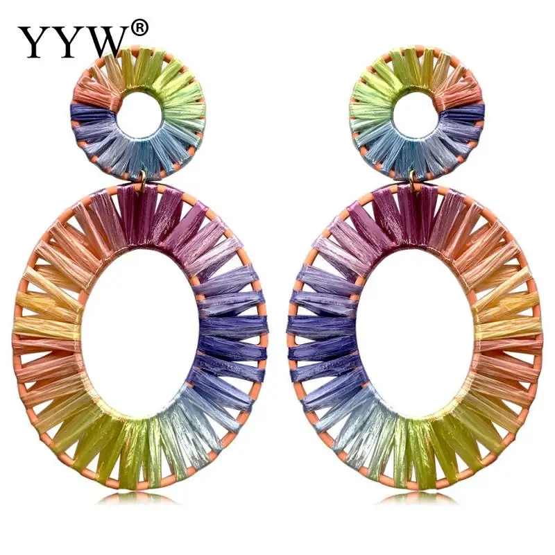 YYW Pendientes Mujer новые богемные серьги-подвески ручной работы для женщин разноцветные
