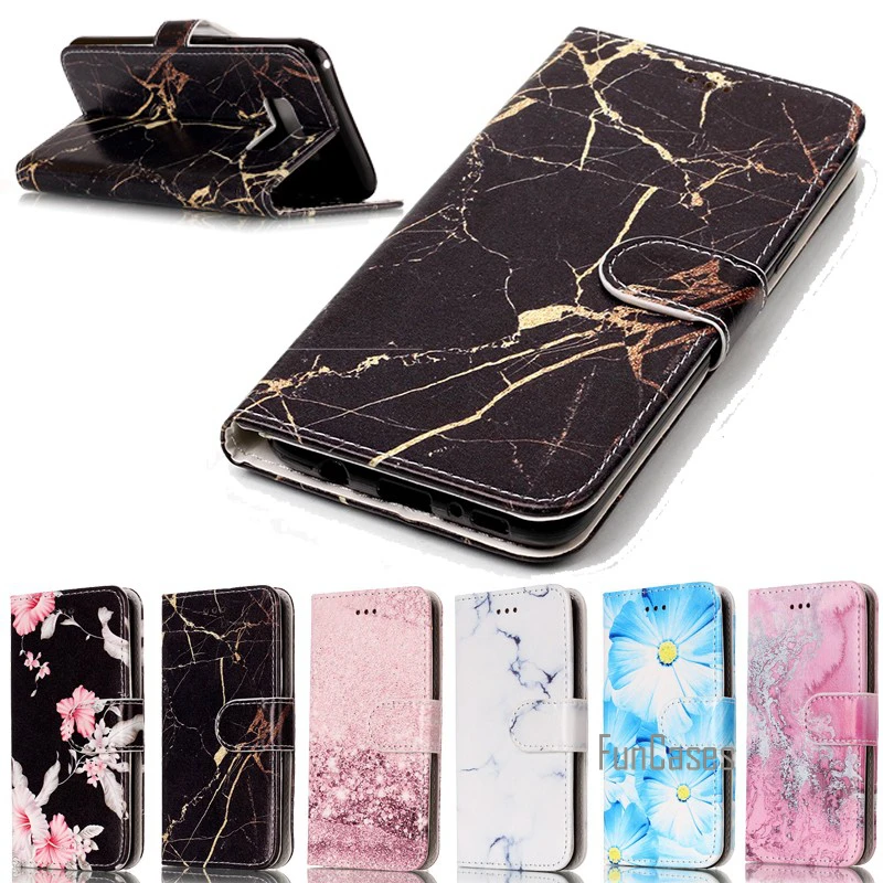 Мраморные рок Чехлы для Samsung Galaxy S8 Plus S8Plus кожаный бумажник сумки флип чехол Capinha Etui